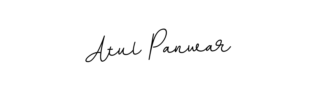 How to make Atul Panwar name signature. Use BallpointsItalic-DORy9 style for creating short signs online. This is the latest handwritten sign. Atul Panwar signature style 11 images and pictures png