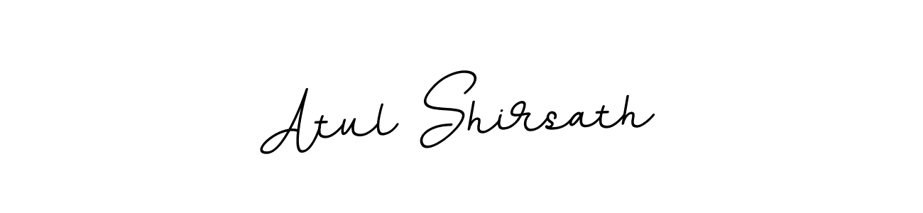 The best way (BallpointsItalic-DORy9) to make a short signature is to pick only two or three words in your name. The name Atul Shirsath include a total of six letters. For converting this name. Atul Shirsath signature style 11 images and pictures png