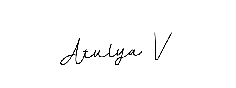 It looks lik you need a new signature style for name Atulya V. Design unique handwritten (BallpointsItalic-DORy9) signature with our free signature maker in just a few clicks. Atulya V signature style 11 images and pictures png