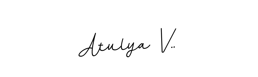 Also we have Atulya V.. name is the best signature style. Create professional handwritten signature collection using BallpointsItalic-DORy9 autograph style. Atulya V.. signature style 11 images and pictures png