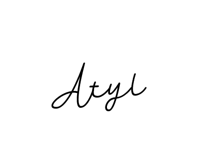 Design your own signature with our free online signature maker. With this signature software, you can create a handwritten (BallpointsItalic-DORy9) signature for name Atyl. Atyl signature style 11 images and pictures png