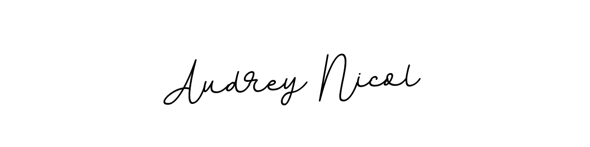 Also You can easily find your signature by using the search form. We will create Audrey Nicol name handwritten signature images for you free of cost using BallpointsItalic-DORy9 sign style. Audrey Nicol signature style 11 images and pictures png