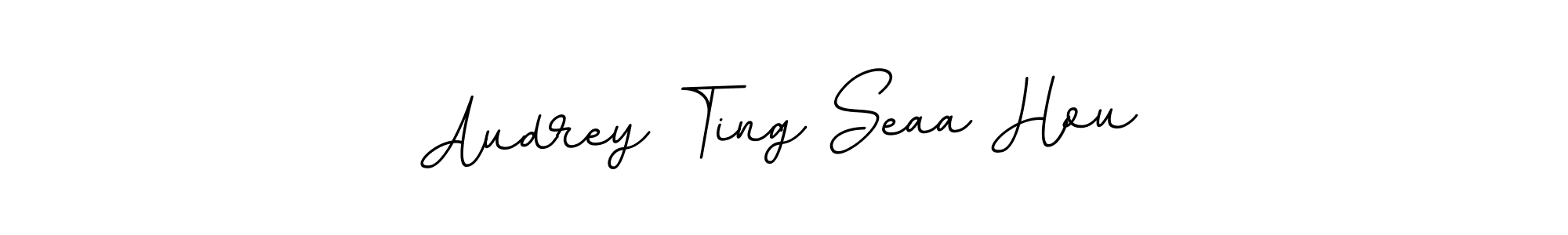 This is the best signature style for the Audrey Ting Seaa Hou name. Also you like these signature font (BallpointsItalic-DORy9). Mix name signature. Audrey Ting Seaa Hou signature style 11 images and pictures png