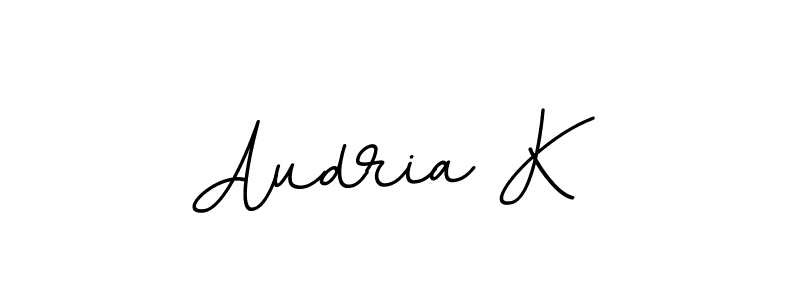 Use a signature maker to create a handwritten signature online. With this signature software, you can design (BallpointsItalic-DORy9) your own signature for name Audria K. Audria K signature style 11 images and pictures png