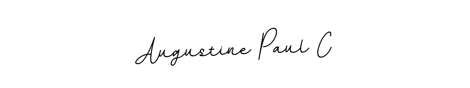 You should practise on your own different ways (BallpointsItalic-DORy9) to write your name (Augustine Paul C) in signature. don't let someone else do it for you. Augustine Paul C signature style 11 images and pictures png