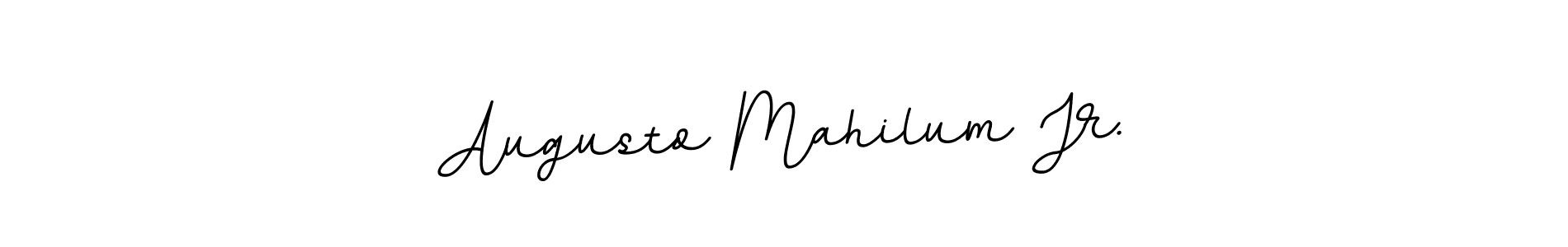 The best way (BallpointsItalic-DORy9) to make a short signature is to pick only two or three words in your name. The name Augusto Mahilum Jr. include a total of six letters. For converting this name. Augusto Mahilum Jr. signature style 11 images and pictures png