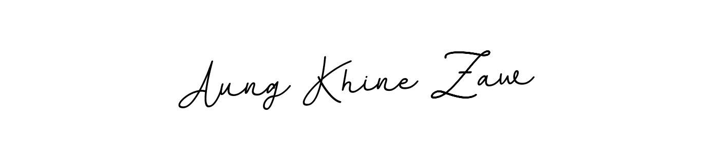 Design your own signature with our free online signature maker. With this signature software, you can create a handwritten (BallpointsItalic-DORy9) signature for name Aung Khine Zaw. Aung Khine Zaw signature style 11 images and pictures png