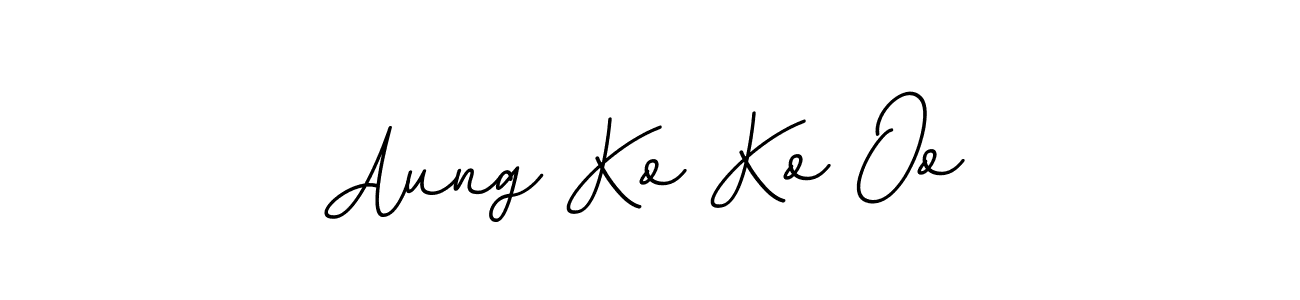 Design your own signature with our free online signature maker. With this signature software, you can create a handwritten (BallpointsItalic-DORy9) signature for name Aung Ko Ko Oo. Aung Ko Ko Oo signature style 11 images and pictures png