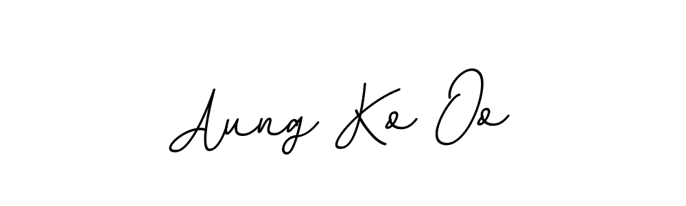 You should practise on your own different ways (BallpointsItalic-DORy9) to write your name (Aung Ko Oo) in signature. don't let someone else do it for you. Aung Ko Oo signature style 11 images and pictures png