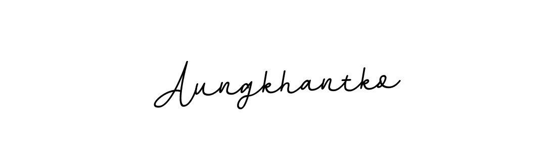 Make a beautiful signature design for name Aungkhantko. With this signature (BallpointsItalic-DORy9) style, you can create a handwritten signature for free. Aungkhantko signature style 11 images and pictures png