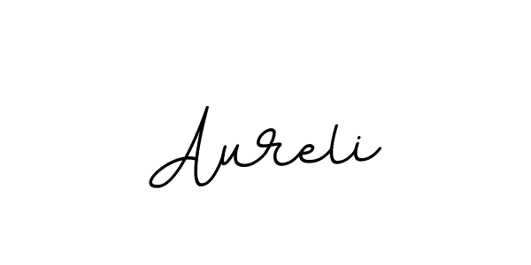 Make a beautiful signature design for name Aureli. With this signature (BallpointsItalic-DORy9) style, you can create a handwritten signature for free. Aureli signature style 11 images and pictures png