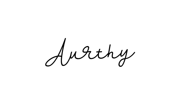 How to make Aurthy name signature. Use BallpointsItalic-DORy9 style for creating short signs online. This is the latest handwritten sign. Aurthy signature style 11 images and pictures png