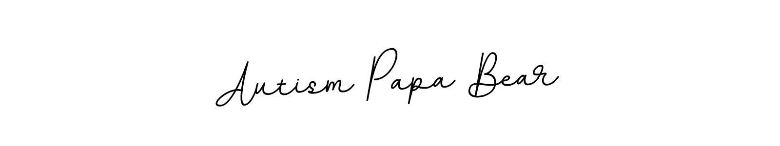 The best way (BallpointsItalic-DORy9) to make a short signature is to pick only two or three words in your name. The name Autism Papa Bear include a total of six letters. For converting this name. Autism Papa Bear signature style 11 images and pictures png