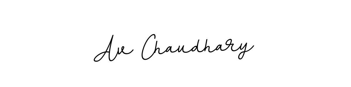 Use a signature maker to create a handwritten signature online. With this signature software, you can design (BallpointsItalic-DORy9) your own signature for name Av Chaudhary. Av Chaudhary signature style 11 images and pictures png