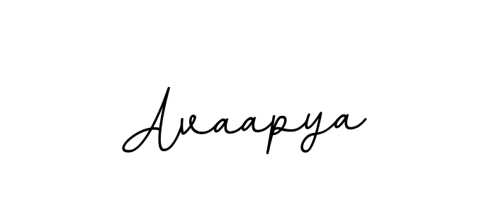 Use a signature maker to create a handwritten signature online. With this signature software, you can design (BallpointsItalic-DORy9) your own signature for name Avaapya. Avaapya signature style 11 images and pictures png