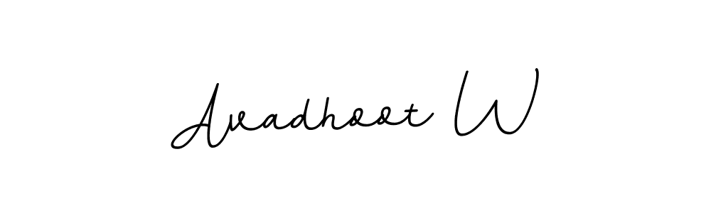 Also we have Avadhoot W name is the best signature style. Create professional handwritten signature collection using BallpointsItalic-DORy9 autograph style. Avadhoot W signature style 11 images and pictures png