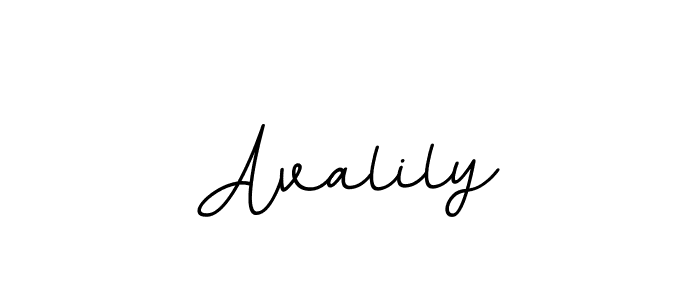 Use a signature maker to create a handwritten signature online. With this signature software, you can design (BallpointsItalic-DORy9) your own signature for name Avalily. Avalily signature style 11 images and pictures png