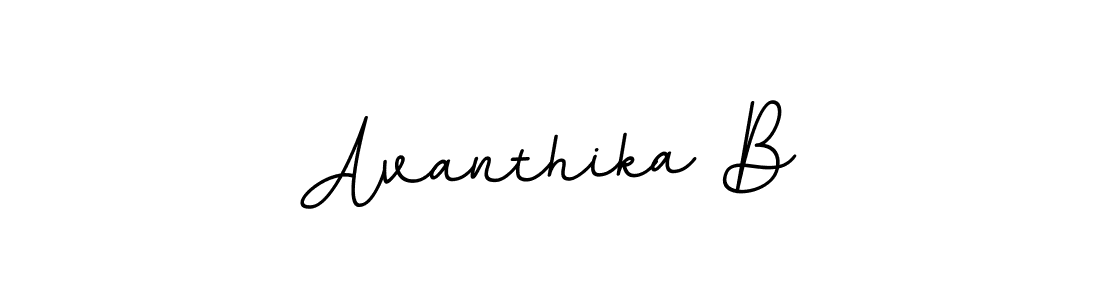 Use a signature maker to create a handwritten signature online. With this signature software, you can design (BallpointsItalic-DORy9) your own signature for name Avanthika B. Avanthika B signature style 11 images and pictures png