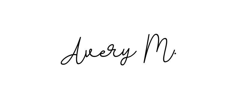 The best way (BallpointsItalic-DORy9) to make a short signature is to pick only two or three words in your name. The name Avery M. include a total of six letters. For converting this name. Avery M. signature style 11 images and pictures png