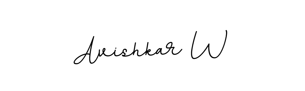 How to make Avishkar W name signature. Use BallpointsItalic-DORy9 style for creating short signs online. This is the latest handwritten sign. Avishkar W signature style 11 images and pictures png