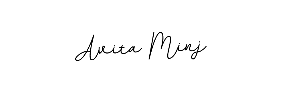 The best way (BallpointsItalic-DORy9) to make a short signature is to pick only two or three words in your name. The name Avita Minj include a total of six letters. For converting this name. Avita Minj signature style 11 images and pictures png