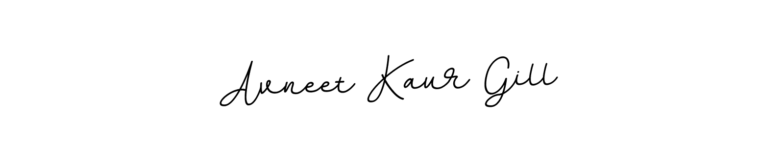 How to make Avneet Kaur Gill name signature. Use BallpointsItalic-DORy9 style for creating short signs online. This is the latest handwritten sign. Avneet Kaur Gill signature style 11 images and pictures png