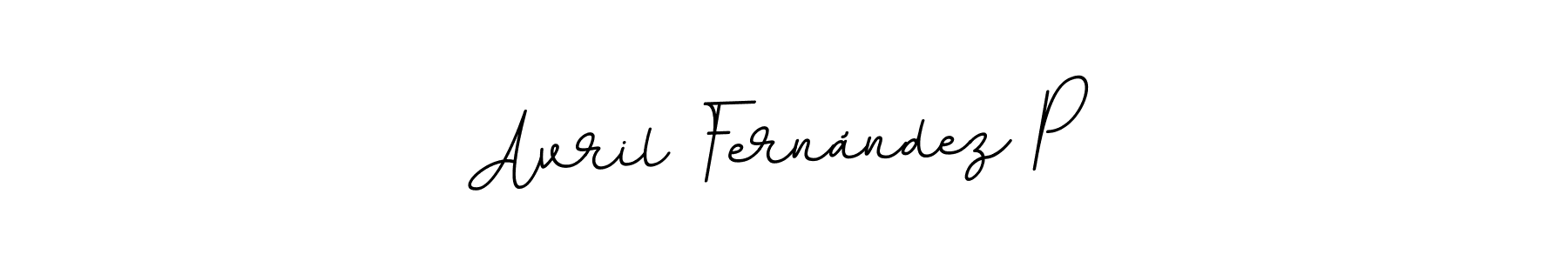 Design your own signature with our free online signature maker. With this signature software, you can create a handwritten (BallpointsItalic-DORy9) signature for name Avril Fernández P. Avril Fernández P signature style 11 images and pictures png