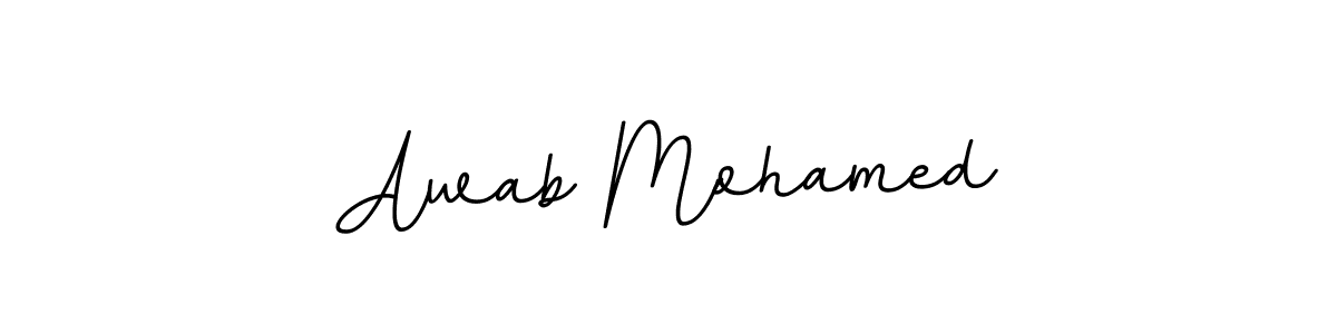 Create a beautiful signature design for name Awab Mohamed. With this signature (BallpointsItalic-DORy9) fonts, you can make a handwritten signature for free. Awab Mohamed signature style 11 images and pictures png