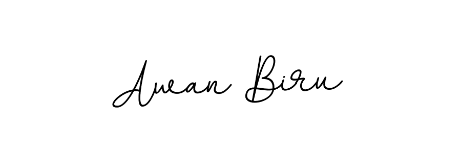 Make a beautiful signature design for name Awan Biru. With this signature (BallpointsItalic-DORy9) style, you can create a handwritten signature for free. Awan Biru signature style 11 images and pictures png
