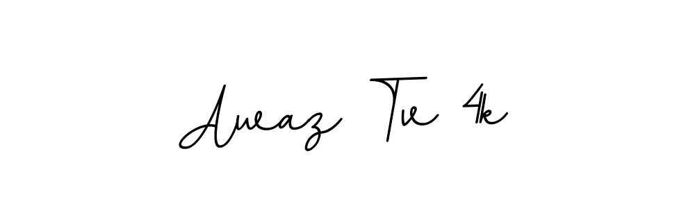 Use a signature maker to create a handwritten signature online. With this signature software, you can design (BallpointsItalic-DORy9) your own signature for name Awaz Tv 4k. Awaz Tv 4k signature style 11 images and pictures png