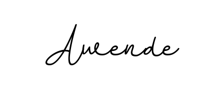 Practice writing Awende with the flow of BallpointsItalic-DORy9 lettering. A fantastic source of inspiration for developing your personal signature style. Awende signature style 11 images and pictures png