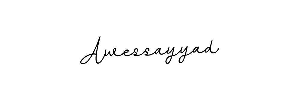How to make Awessayyad name signature. Use BallpointsItalic-DORy9 style for creating short signs online. This is the latest handwritten sign. Awessayyad signature style 11 images and pictures png