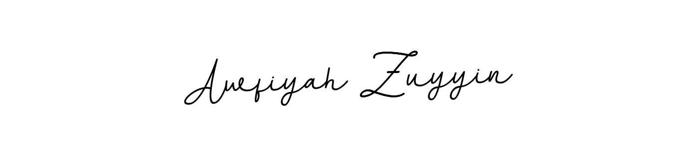 Design your own signature with our free online signature maker. With this signature software, you can create a handwritten (BallpointsItalic-DORy9) signature for name Awfiyah Zuyyin. Awfiyah Zuyyin signature style 11 images and pictures png