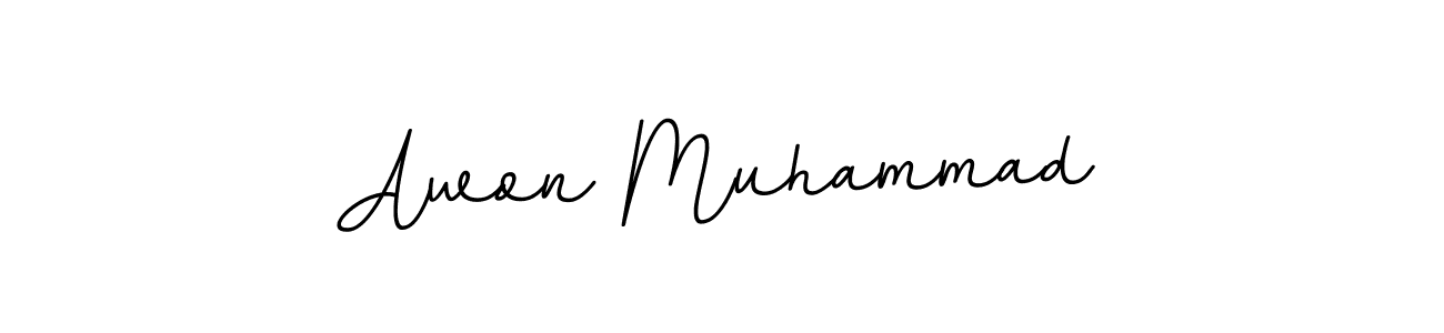 Similarly BallpointsItalic-DORy9 is the best handwritten signature design. Signature creator online .You can use it as an online autograph creator for name Awon Muhammad. Awon Muhammad signature style 11 images and pictures png