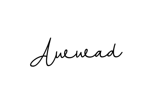 Use a signature maker to create a handwritten signature online. With this signature software, you can design (BallpointsItalic-DORy9) your own signature for name Awwad. Awwad signature style 11 images and pictures png