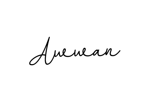 How to make Awwan name signature. Use BallpointsItalic-DORy9 style for creating short signs online. This is the latest handwritten sign. Awwan signature style 11 images and pictures png