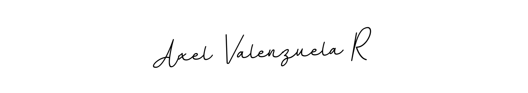 This is the best signature style for the Axel Valenzuela R name. Also you like these signature font (BallpointsItalic-DORy9). Mix name signature. Axel Valenzuela R signature style 11 images and pictures png