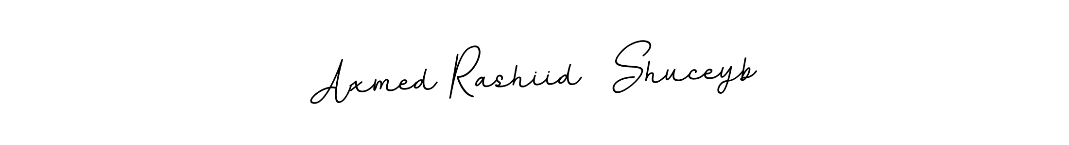 Use a signature maker to create a handwritten signature online. With this signature software, you can design (BallpointsItalic-DORy9) your own signature for name Axmed Rashiid  Shuceyb. Axmed Rashiid  Shuceyb signature style 11 images and pictures png