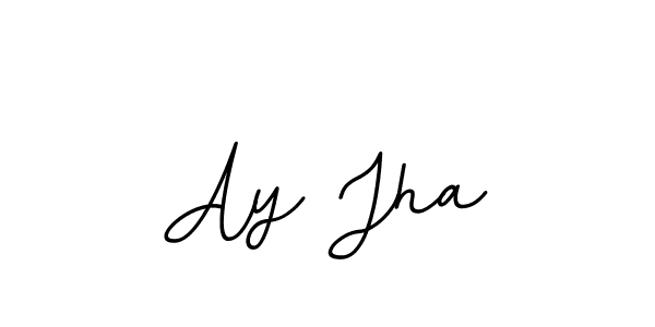 You should practise on your own different ways (BallpointsItalic-DORy9) to write your name (Ay Jha) in signature. don't let someone else do it for you. Ay Jha signature style 11 images and pictures png