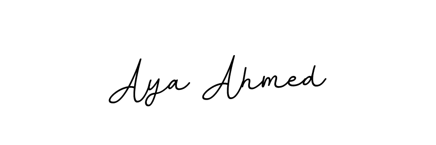 It looks lik you need a new signature style for name Aya Ahmed. Design unique handwritten (BallpointsItalic-DORy9) signature with our free signature maker in just a few clicks. Aya Ahmed signature style 11 images and pictures png