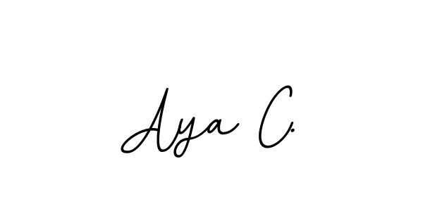 BallpointsItalic-DORy9 is a professional signature style that is perfect for those who want to add a touch of class to their signature. It is also a great choice for those who want to make their signature more unique. Get Aya C. name to fancy signature for free. Aya C. signature style 11 images and pictures png