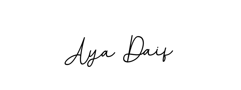 You should practise on your own different ways (BallpointsItalic-DORy9) to write your name (Aya Daif) in signature. don't let someone else do it for you. Aya Daif signature style 11 images and pictures png