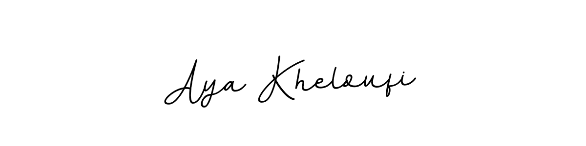 It looks lik you need a new signature style for name Aya Kheloufi. Design unique handwritten (BallpointsItalic-DORy9) signature with our free signature maker in just a few clicks. Aya Kheloufi signature style 11 images and pictures png