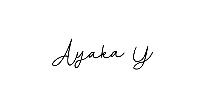 Make a beautiful signature design for name Ayaka Y. With this signature (BallpointsItalic-DORy9) style, you can create a handwritten signature for free. Ayaka Y signature style 11 images and pictures png