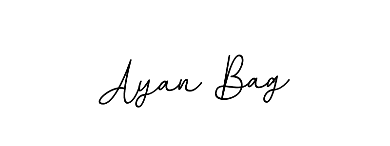 Use a signature maker to create a handwritten signature online. With this signature software, you can design (BallpointsItalic-DORy9) your own signature for name Ayan Bag. Ayan Bag signature style 11 images and pictures png