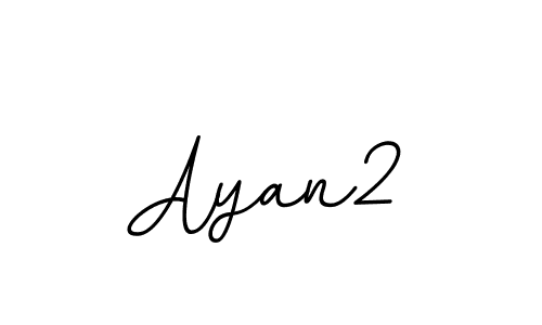 How to make Ayan2 name signature. Use BallpointsItalic-DORy9 style for creating short signs online. This is the latest handwritten sign. Ayan2 signature style 11 images and pictures png