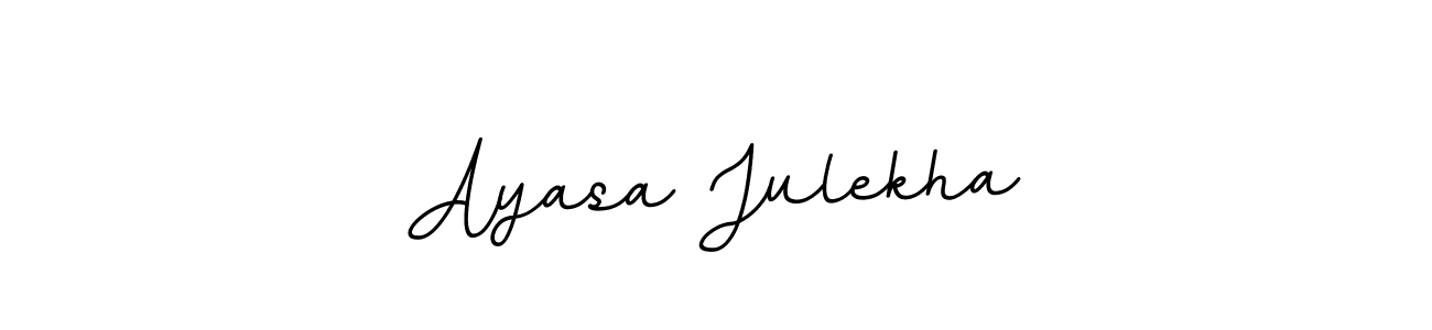 How to make Ayasa Julekha name signature. Use BallpointsItalic-DORy9 style for creating short signs online. This is the latest handwritten sign. Ayasa Julekha signature style 11 images and pictures png