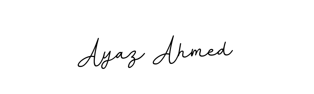This is the best signature style for the Ayaz Ahmed name. Also you like these signature font (BallpointsItalic-DORy9). Mix name signature. Ayaz Ahmed signature style 11 images and pictures png