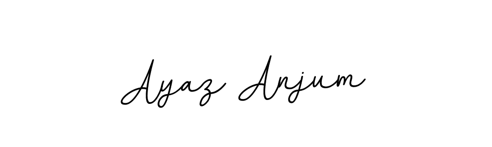 How to make Ayaz Anjum name signature. Use BallpointsItalic-DORy9 style for creating short signs online. This is the latest handwritten sign. Ayaz Anjum signature style 11 images and pictures png