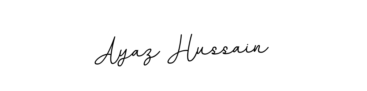 Make a beautiful signature design for name Ayaz Hussain. With this signature (BallpointsItalic-DORy9) style, you can create a handwritten signature for free. Ayaz Hussain signature style 11 images and pictures png